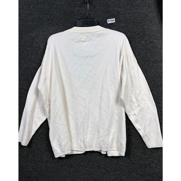Cape Isle Knitters Classic Cream Cardigan Sweater Womens Sz S Long Sleeve *READ - Picture 2 of 7